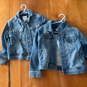 Cat & Jack twins' Light and Dark Blue Denim Jackets